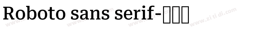 Roboto sans serif字体转换